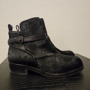 Acne Black Textured Ankle Boots